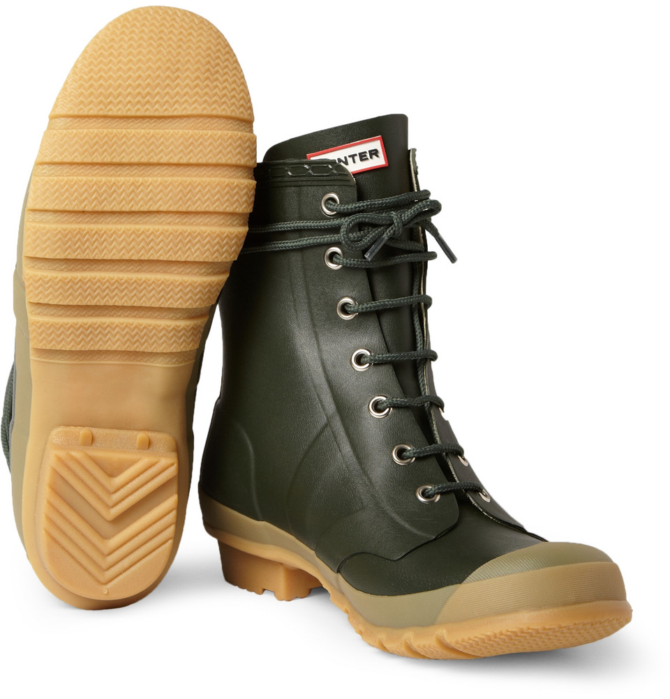 hunter lace up wellies