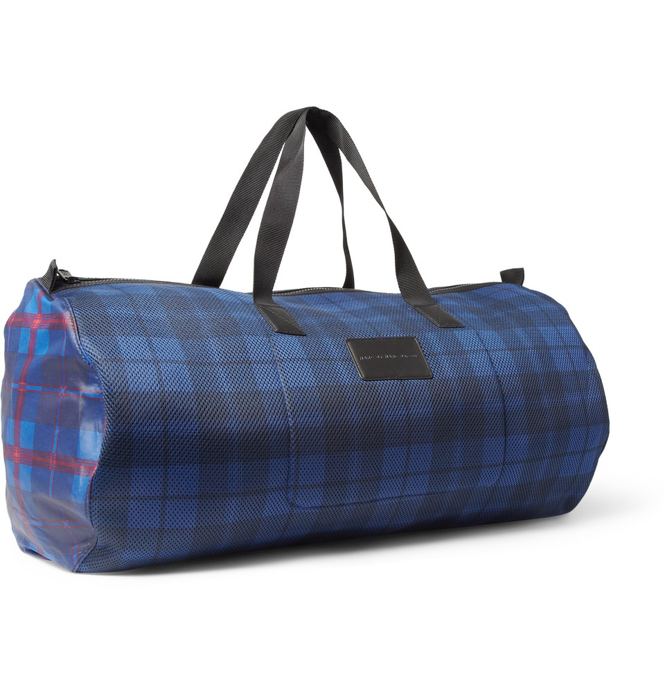 Marc By Marc Jacobs Plaid Mesh Holdall Bag in Blue for Men - Lyst