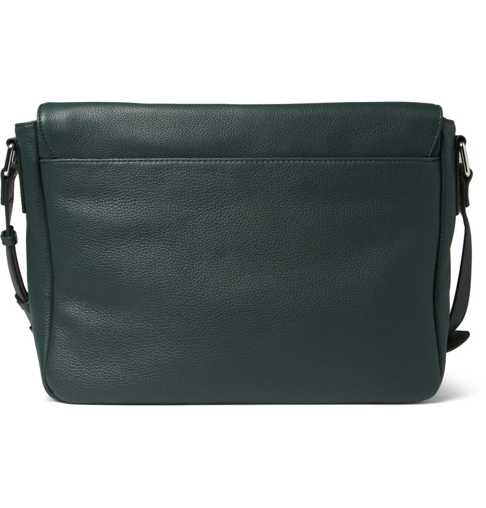 Marc By Marc Jacobs Fullgrain Leather Messenger Bag in Green for Men | Lyst