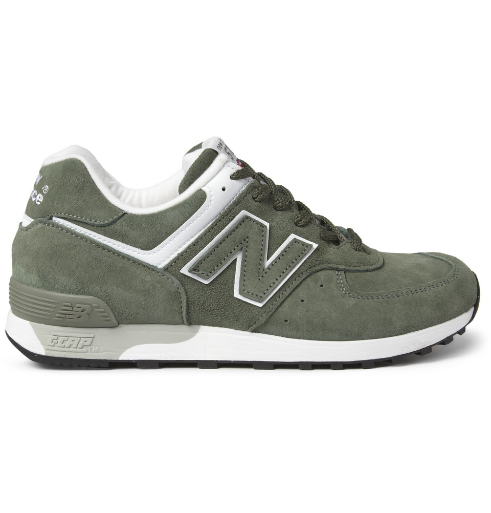 New Balance 576 Suede and Leather Sneakers in Green for Men | Lyst