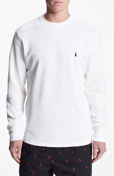 Polo Ralph Lauren Thermal Tshirt in White for Men (Nevis) | Lyst