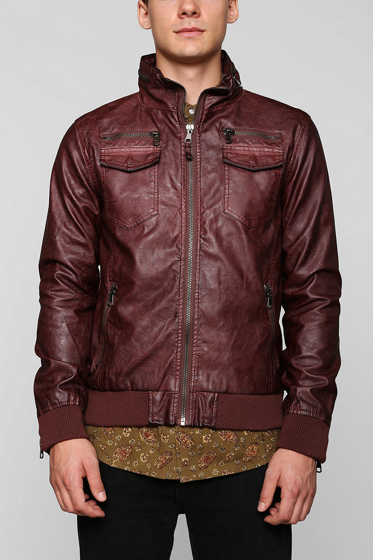 Urban outfitters Vegan Leather Jacket in Brown for Men Lyst