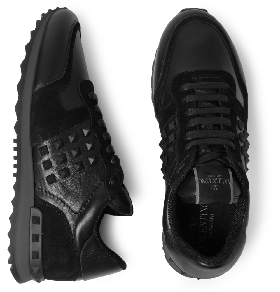 mens black valentino trainers