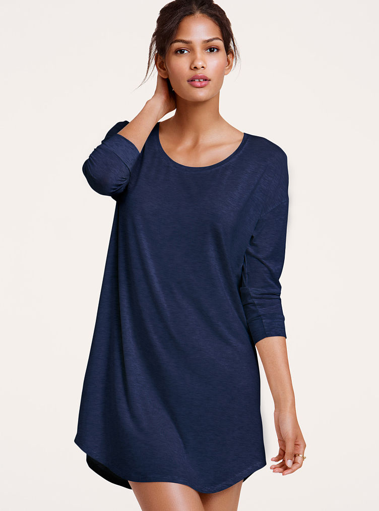 Victoria's secret Supersoft Oversized Sleepshirt in Blue (ink blot) Lyst