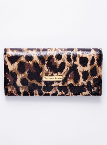 Victoria's Secret Foldover Wallet in Animal (leopard) | Lyst