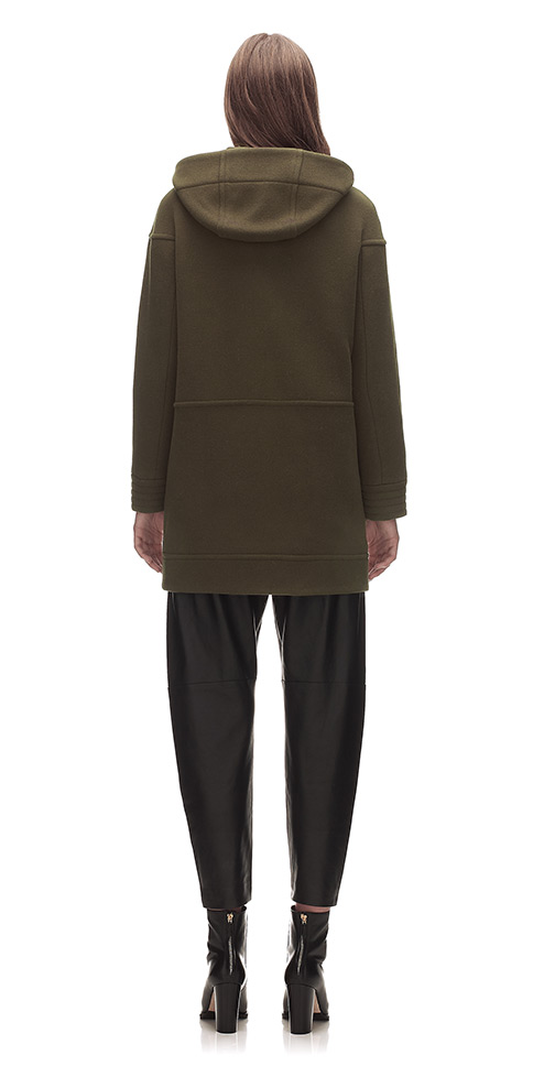 Whistles Ruby Hooded Coat in Green | Lyst