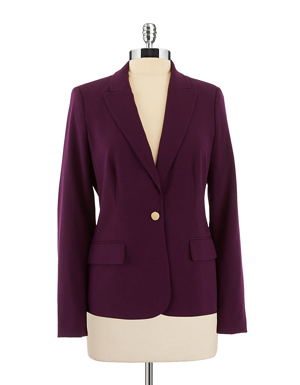 Lyst Calvin Klein Simple One Button Blazer in Purple