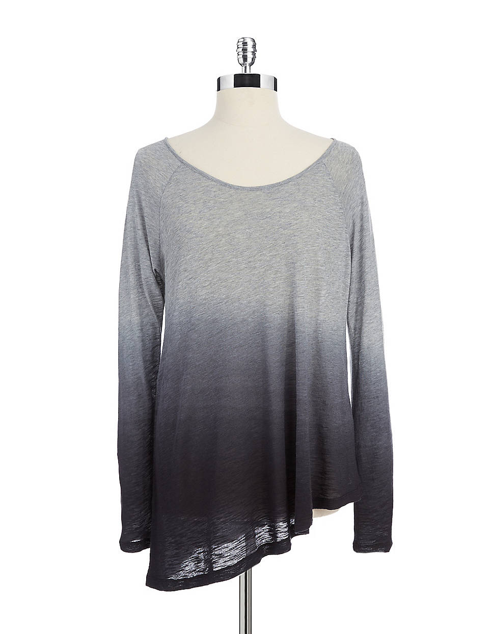 Dkny Ombre Long Sleeve Shirt in Gray (grey) | Lyst