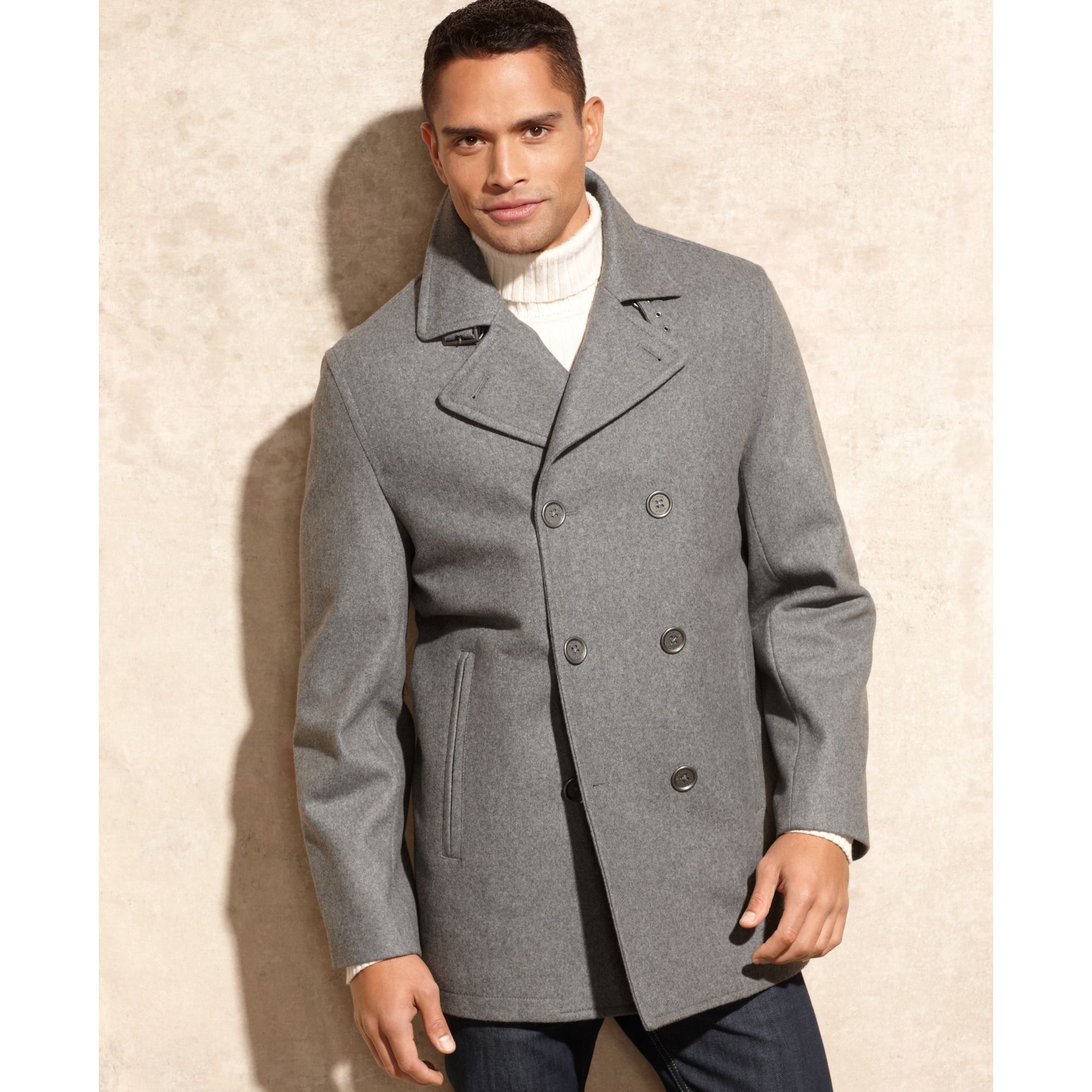 Michael Kors Grey Peacoat 2024 leynir.is