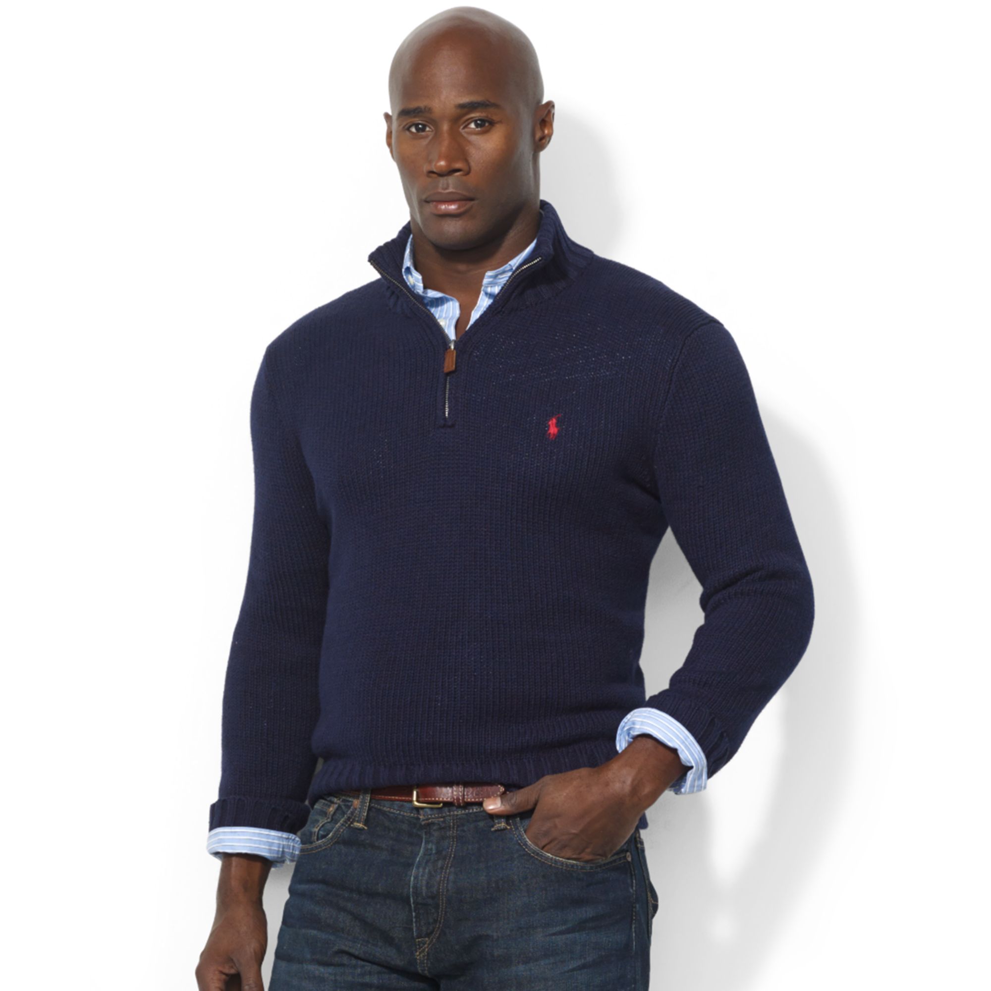 ralph lauren half zip fleece