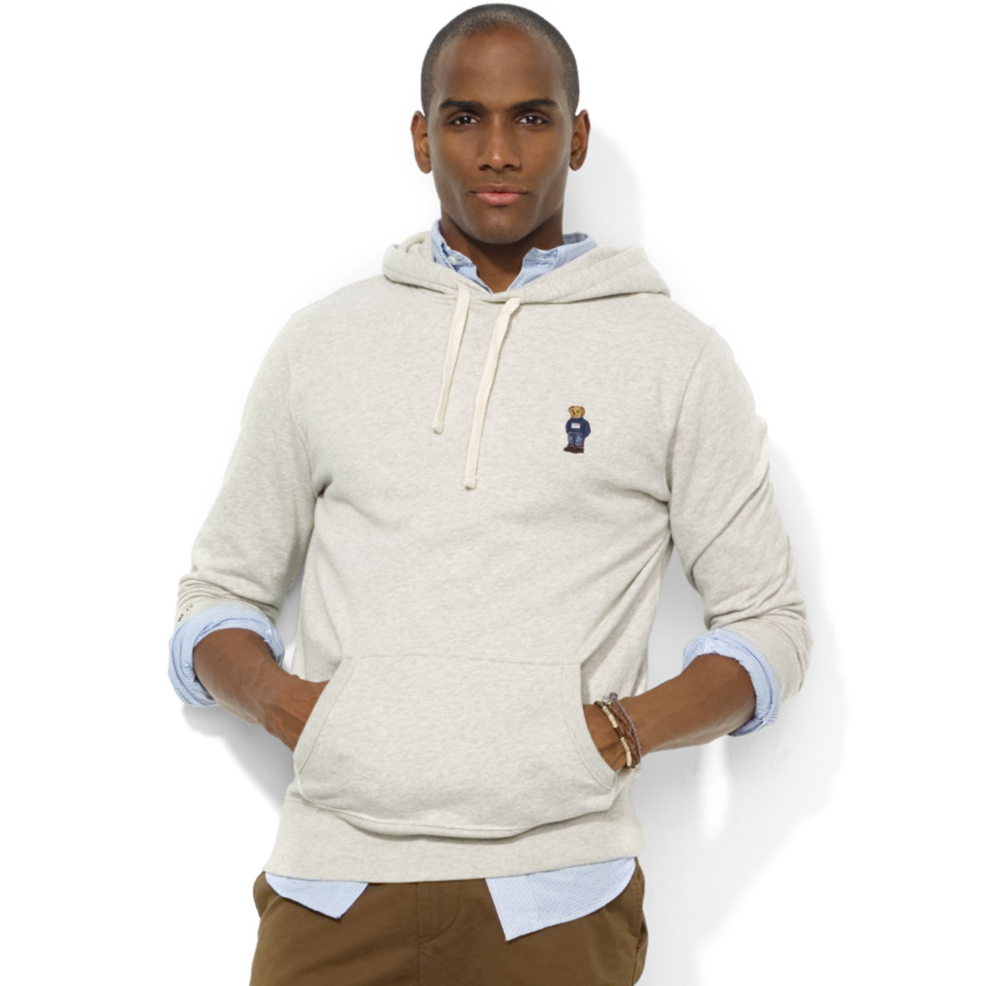 men's polo pullover hoodie