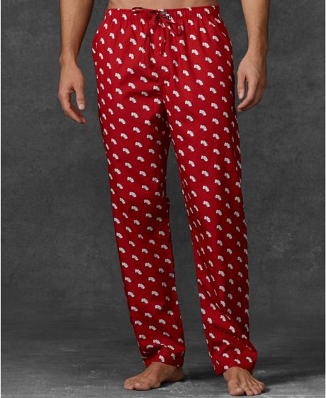 Ralph Lauren Novelty Print Woven Pajama Pants in Red for Men (Playing ...