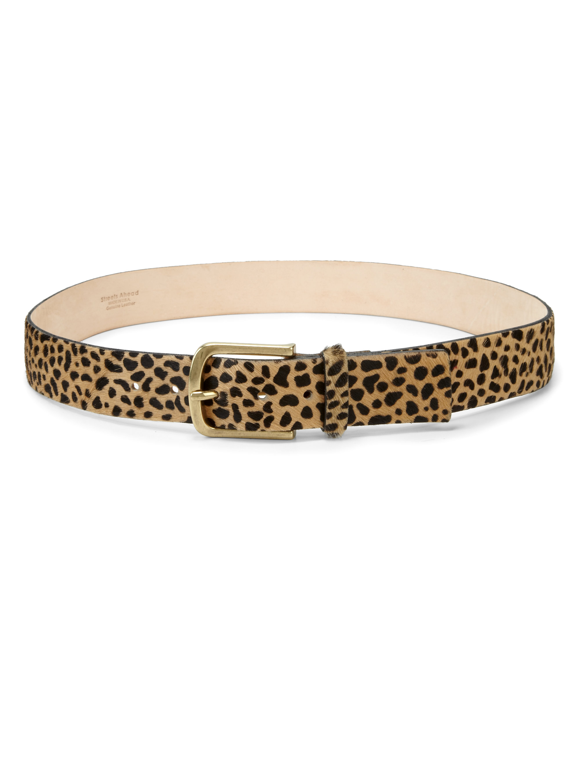 Streets Ahead LeopardPrint Calf Hair Belt Lyst