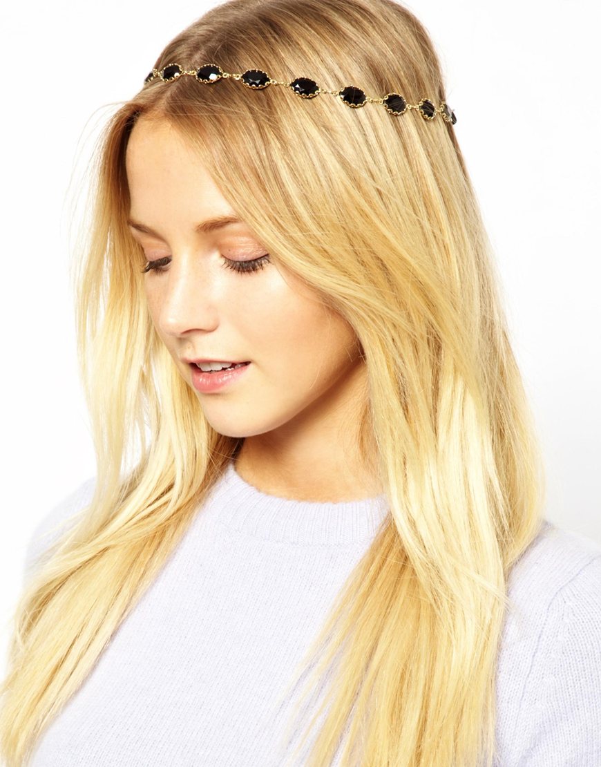 Asos Jewel Headband in Black Lyst