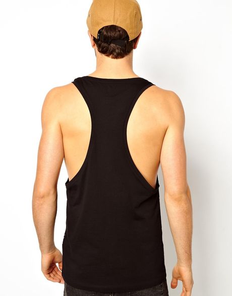 Asos Vest with Brooklyn Print and Extreme Racer Back in Black for Men ...