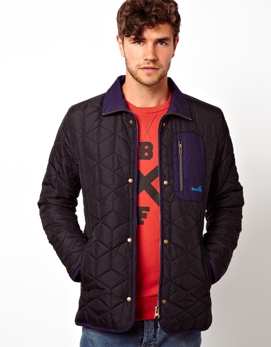 Jack wills Boxfresh Quilted Jacket in Black for Men Lyst
