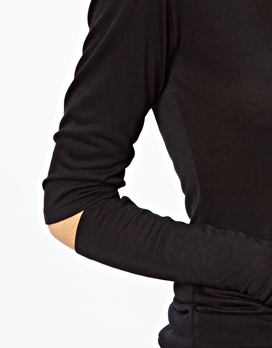 Cheap Monday Cut Out Elbows Top in Black | Lyst