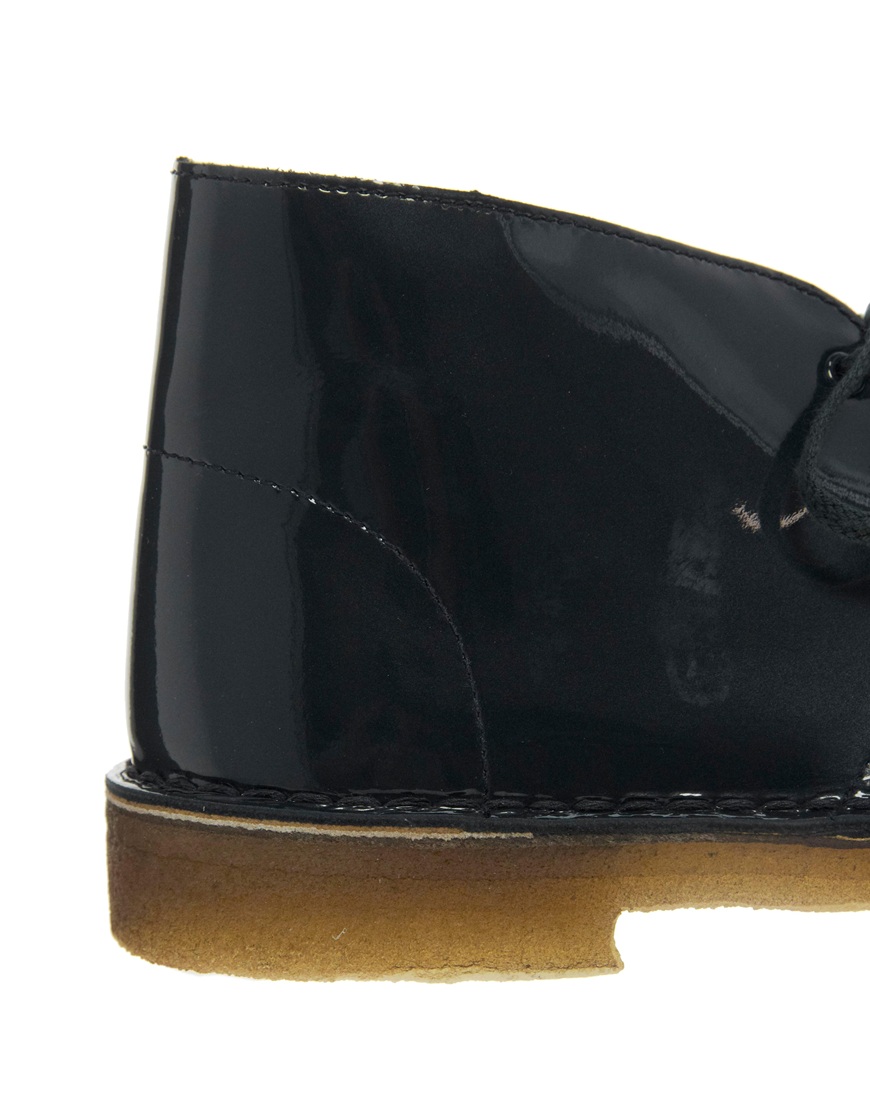 clarks patent desert boots