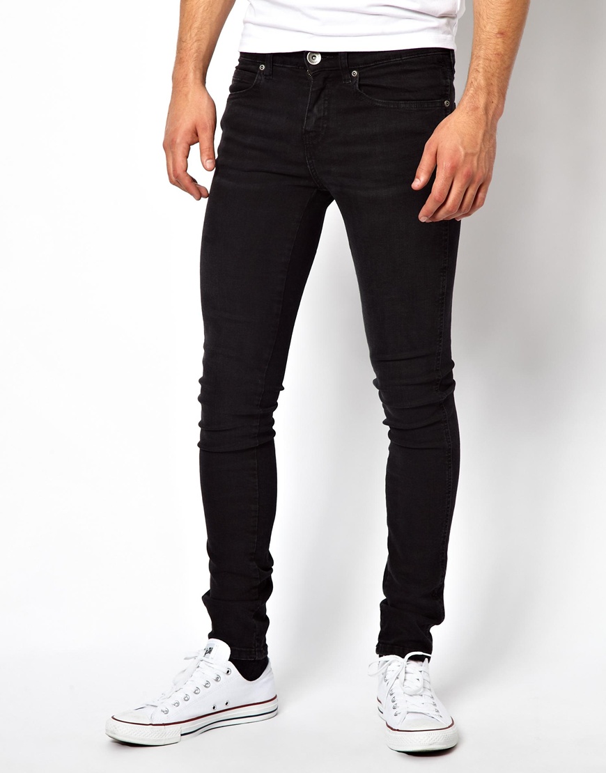 Dr. Denim Denim Snap Skinny Jeans In Black Used - Black for Men - Lyst