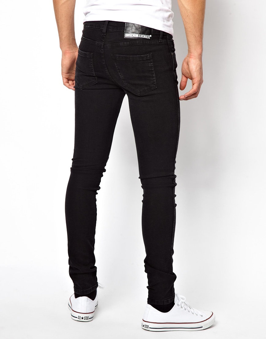 Dr. Denim Denim Snap Skinny Jeans In Black Used - Black for Men - Lyst