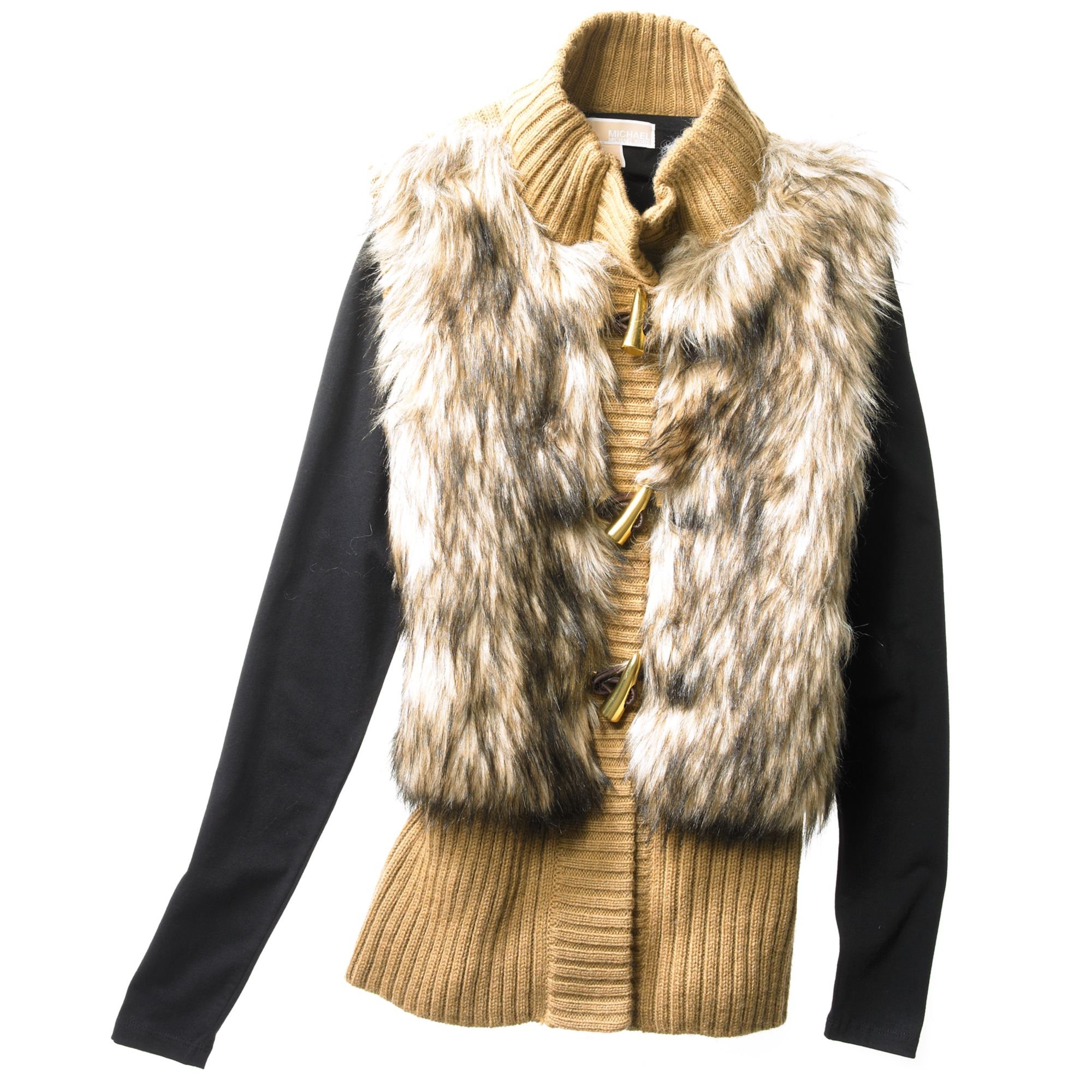 michael kors faux fur vest