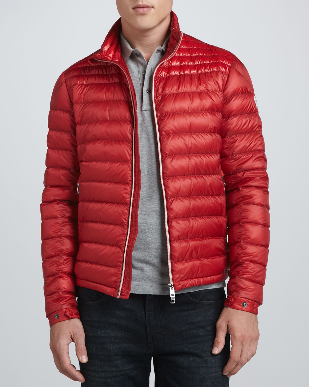 Lyst - Moncler Acorus Lightweight Puffer Jacket in Red for Men