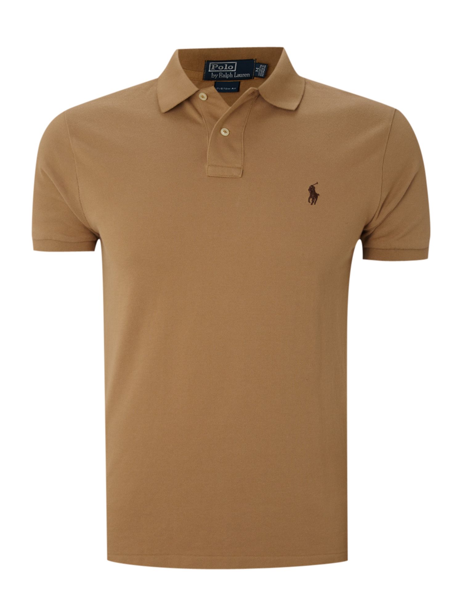 Polo ralph lauren Classic Custom Fitted Polo Shirt in Natural for Men ...