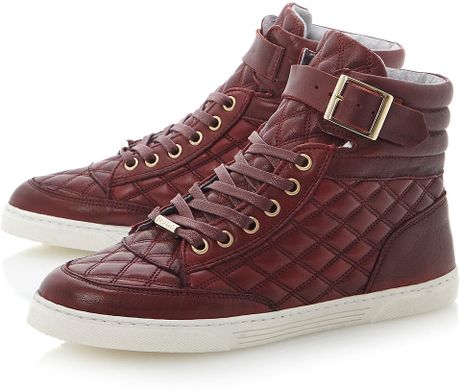 Topshop Lilted High Top Trainers in Red (BURGUNDY) | Lyst