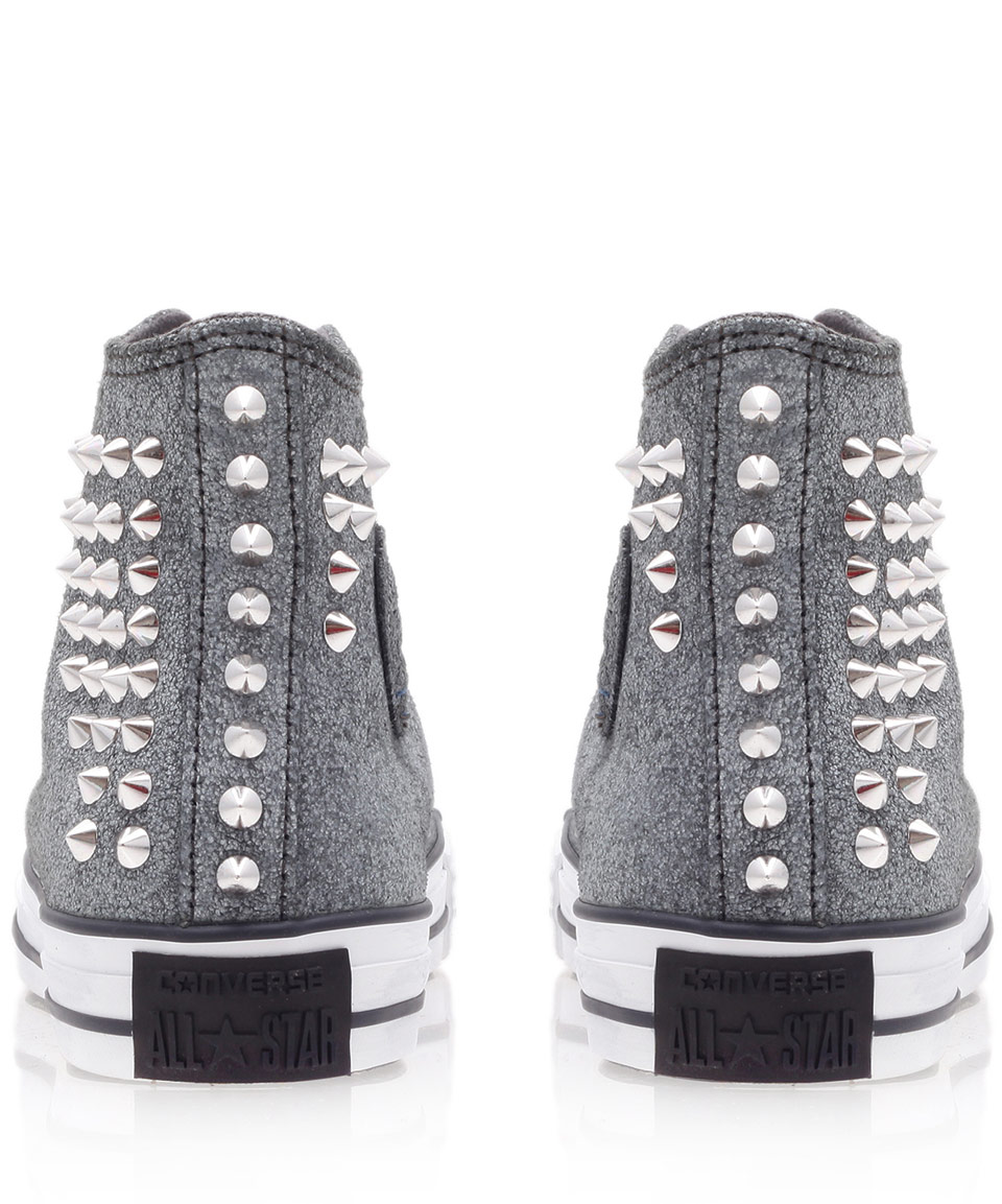 grey studded converse