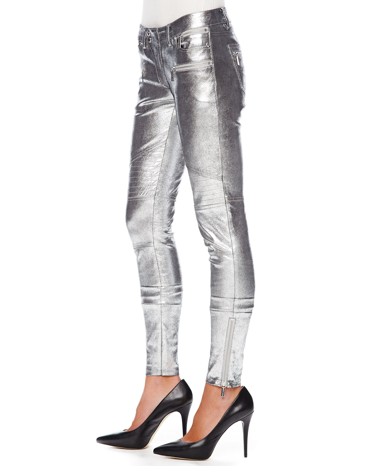 metallic pants