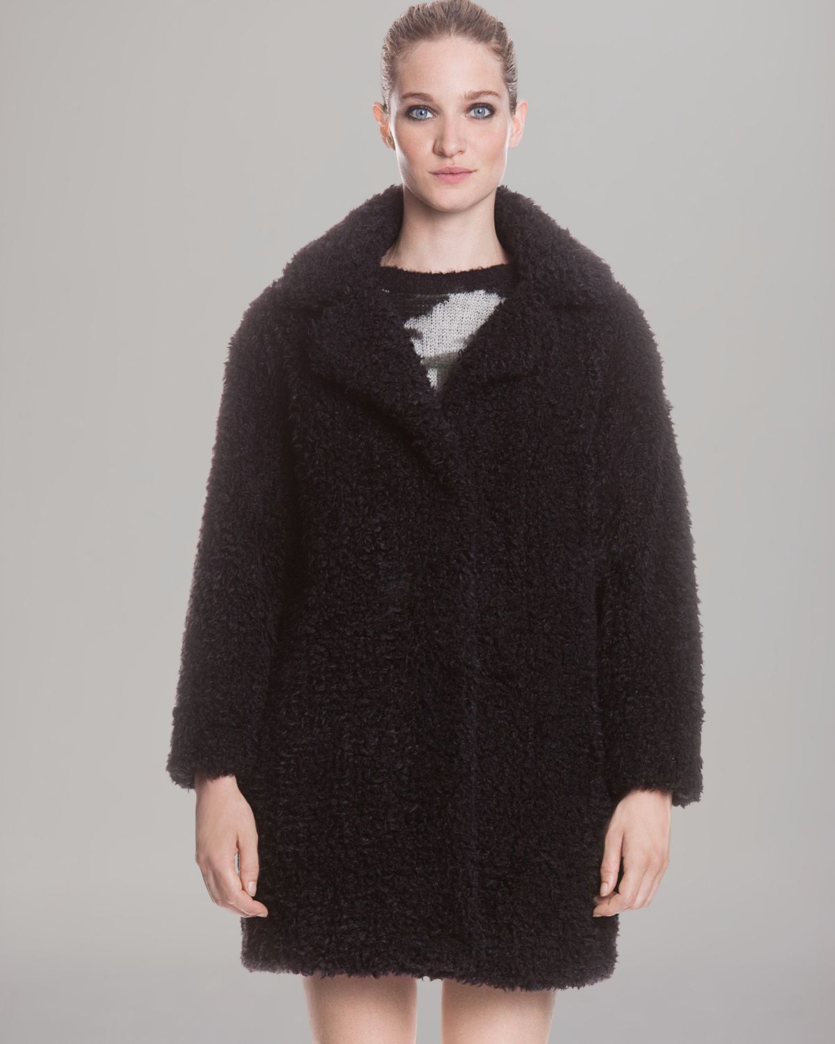 sandro teddy coat