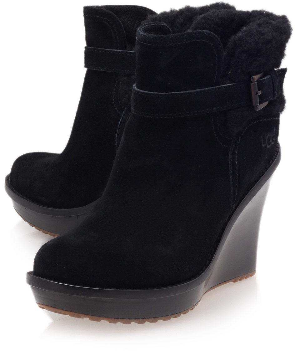 black wedge ugg boots