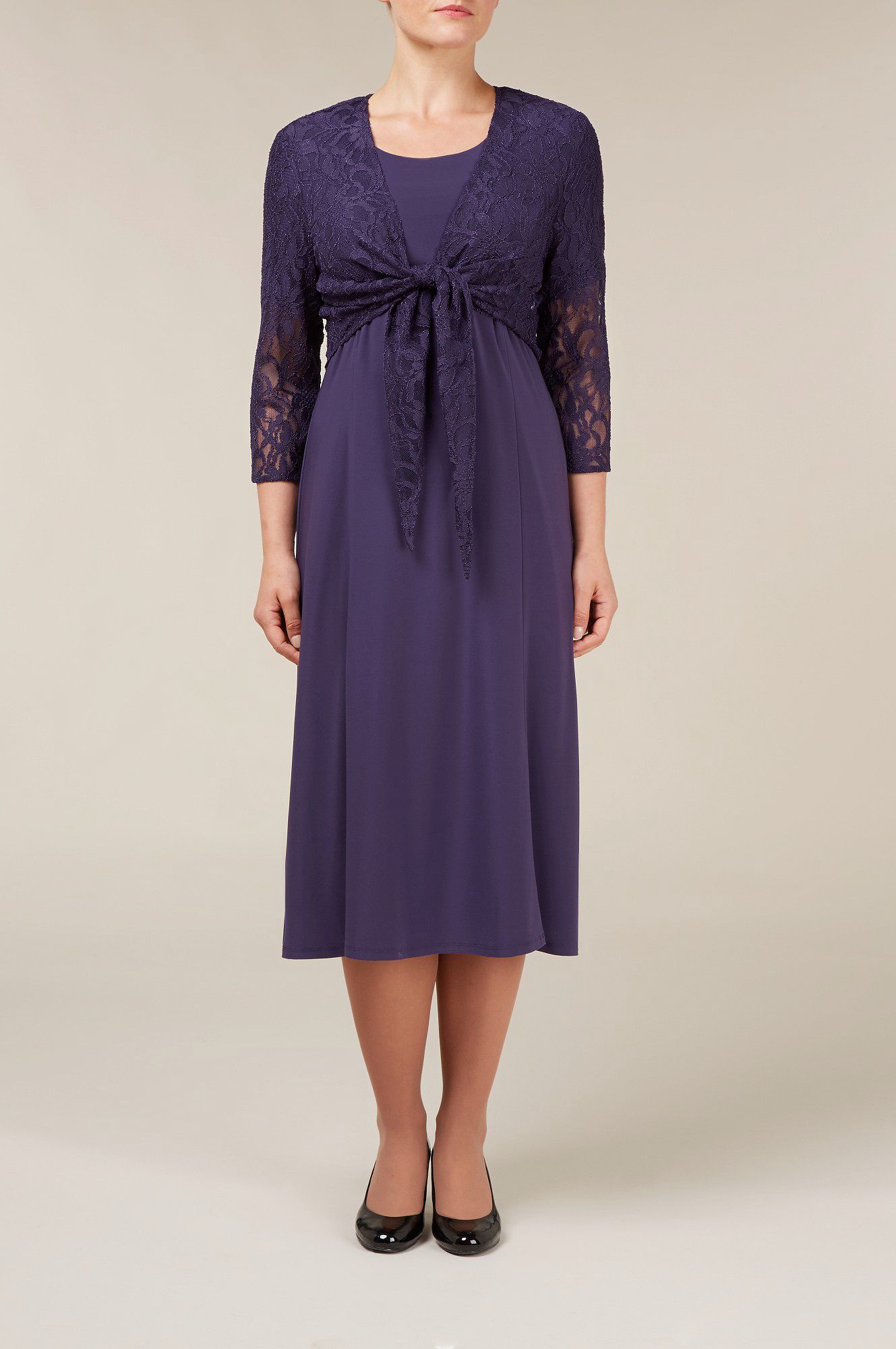 Eastex Lace Shrug 2 in 1 Dress in Purple Lyst