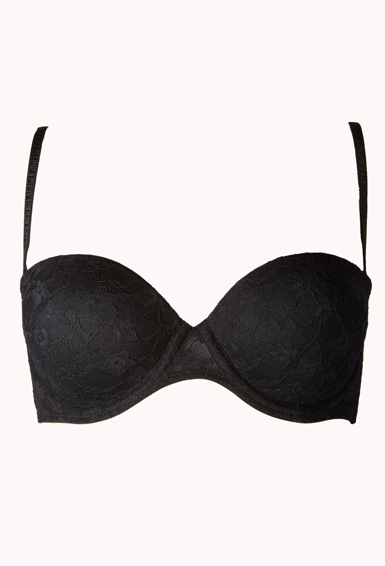 Forever 21 Lace Convertible Bra in Black | Lyst