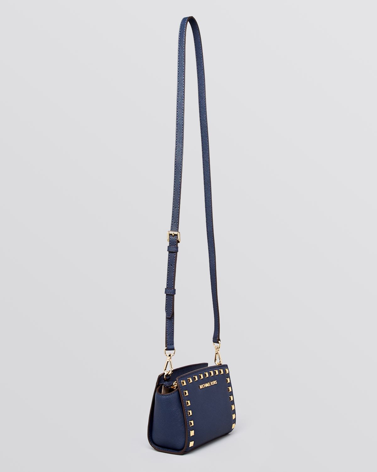 Lyst Michael Michael Kors Studded Mini Selma Crossbody in Metallic