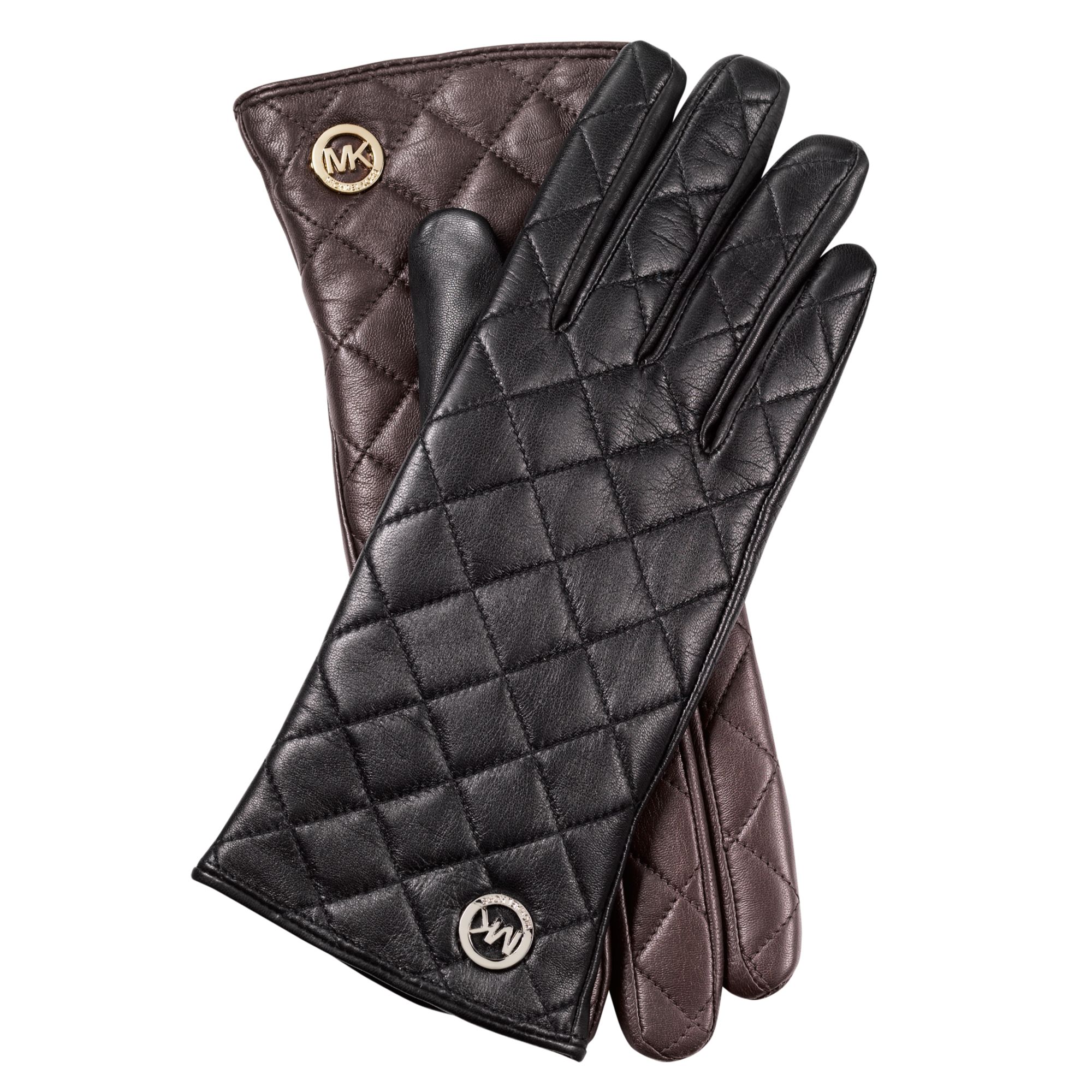 Michael Kors Quilted Leather Gloves in 