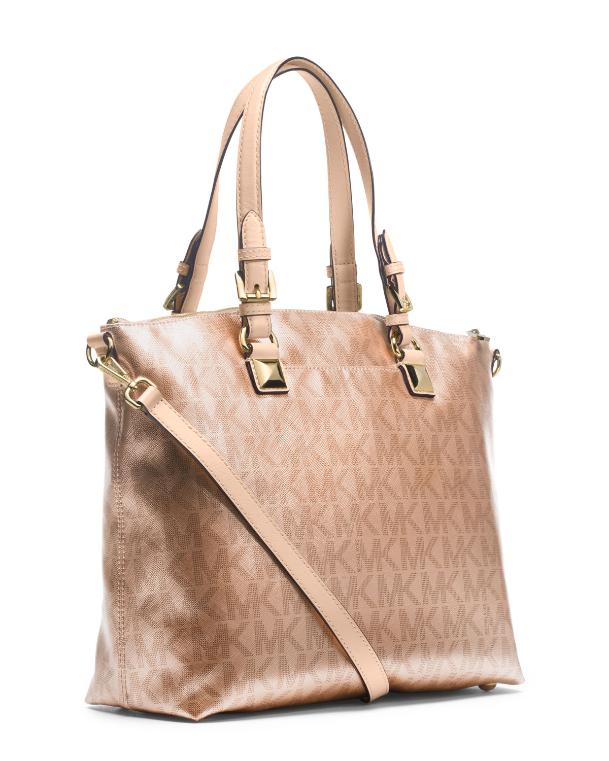 michael kors metallic satchel