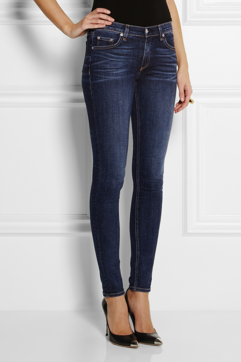 rag and bone mid rise skinny jeans