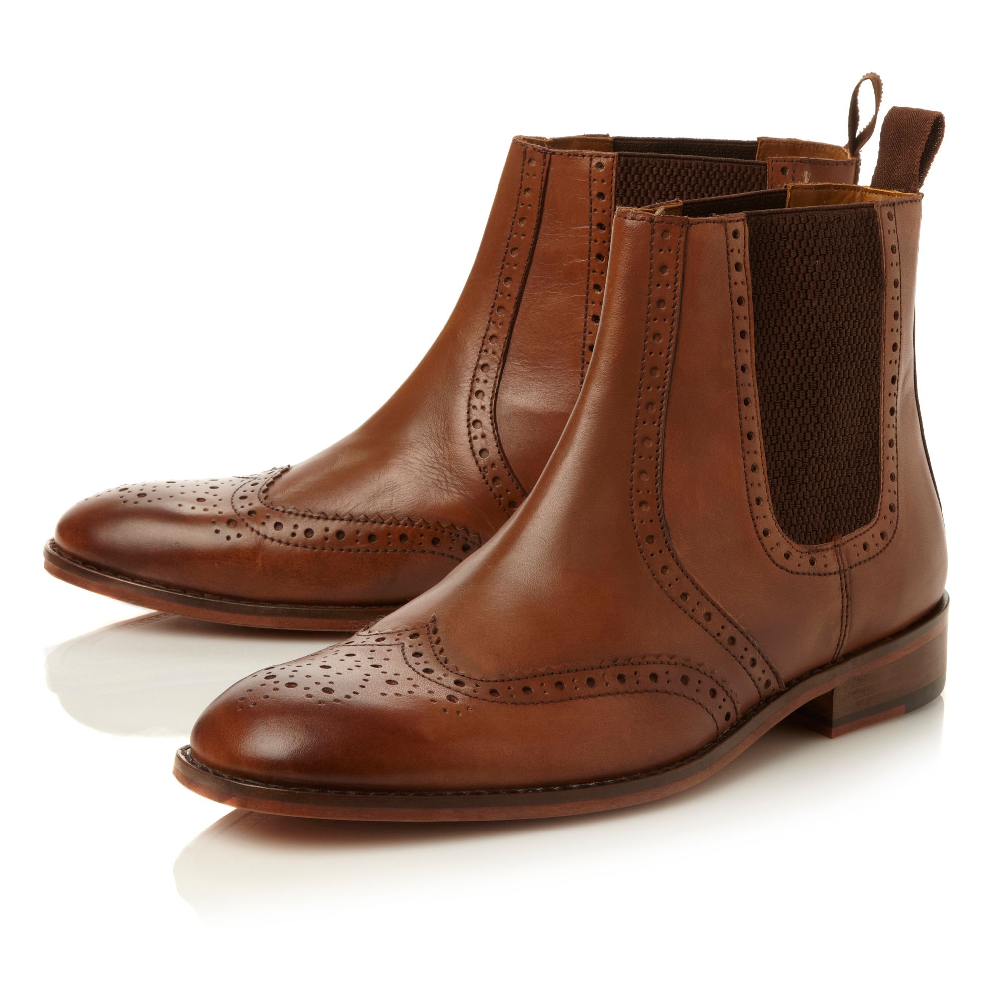 Roland cartier Montagu Brogue Chelsea Boot in Brown for Men Lyst