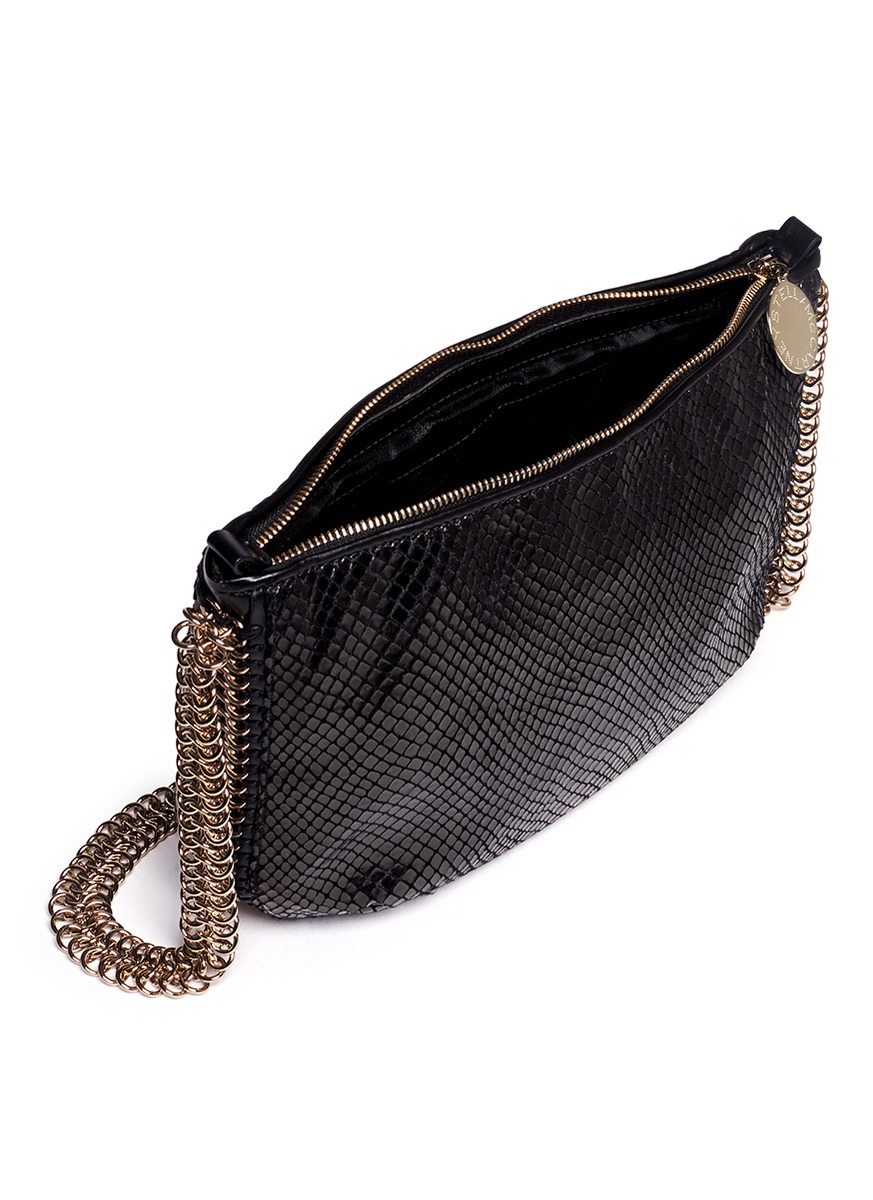black snakeskin crossbody bag