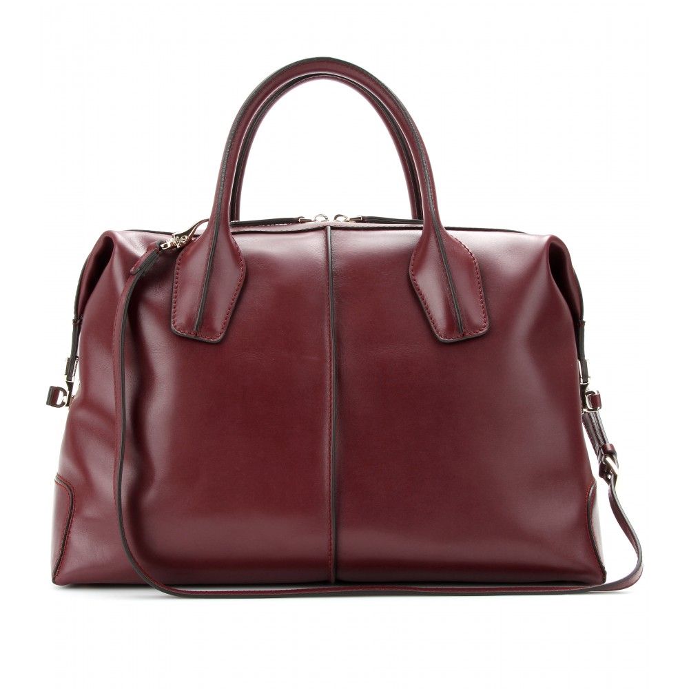 Tod's Dstyling Bauletto Medium Leather Tote in Purple (bordeaux made in ...
