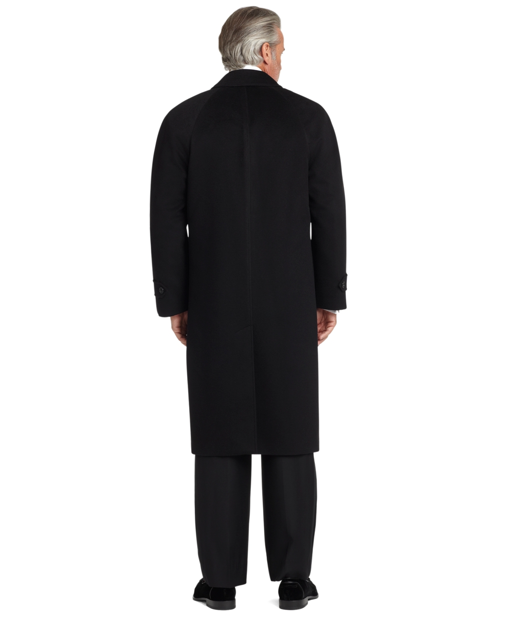 Brooks Brothers Brooksstorm® Cashmere Split Raglan Overcoat in Black ...