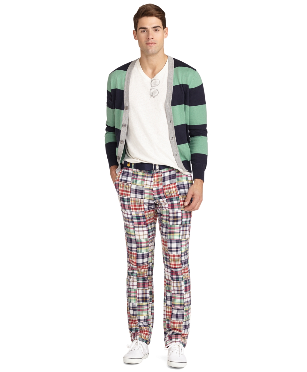 Brooks brothers Milano Fit Patchwork Madras Pants for Men Lyst