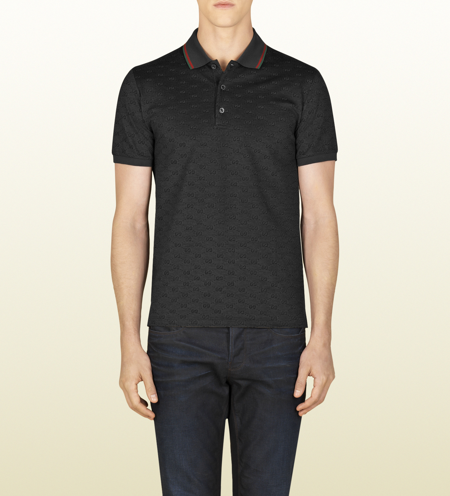 gucci polo shirt grey