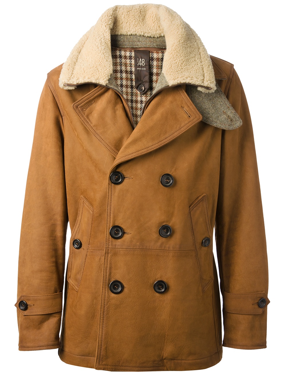 Jacob Cohen Double Breasted Coat in Brown for Men Lyst