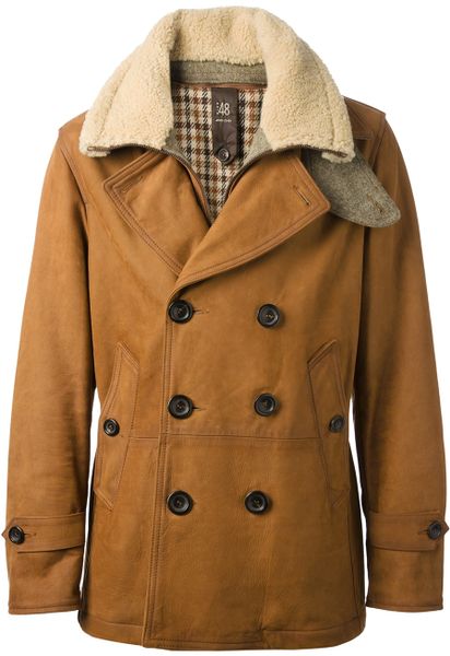 Jacob Cohen Double Breasted Coat in Brown for Men | Lyst
