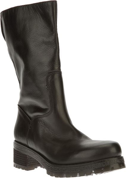 Jfk Mid Calf Length Boot in Black | Lyst