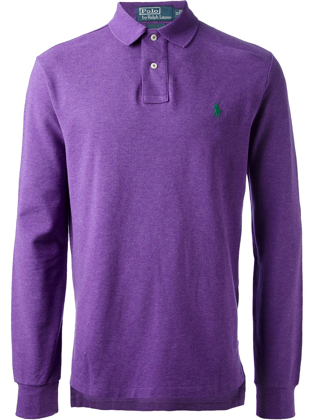 Polo Ralph Lauren Long Sleeve Polo Shirt in Purple for Men | Lyst