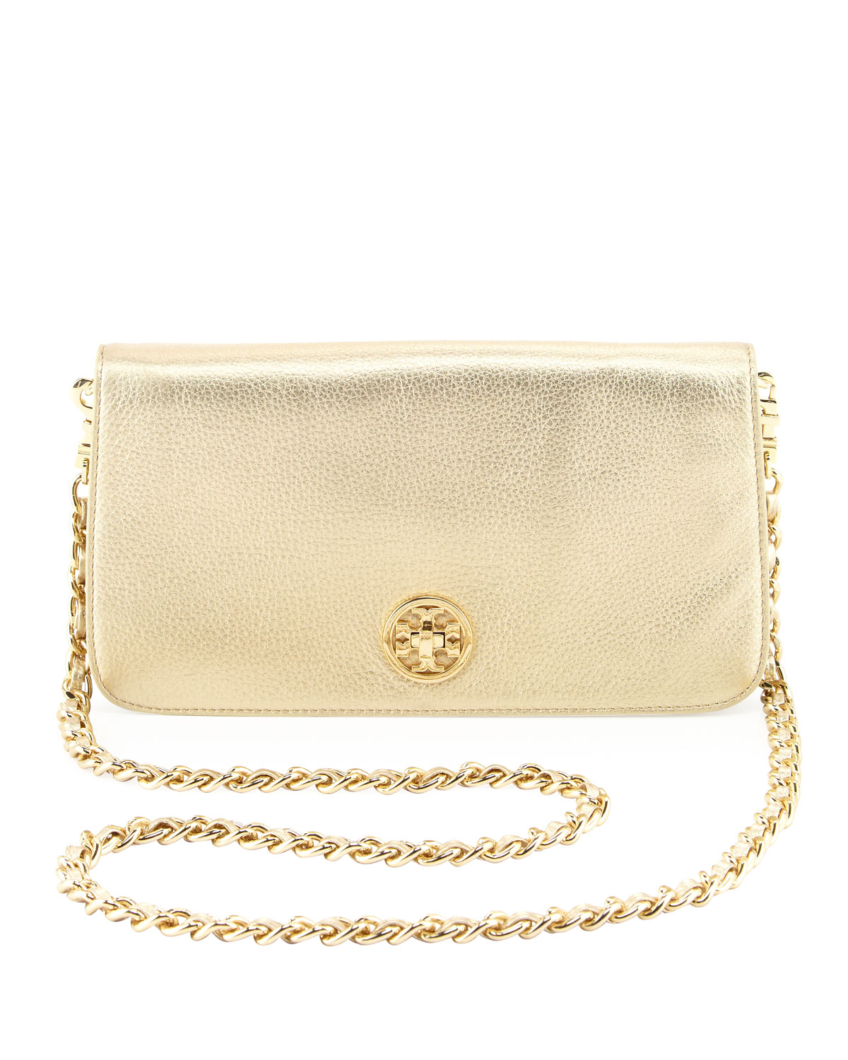 tory burch gold clutch bag