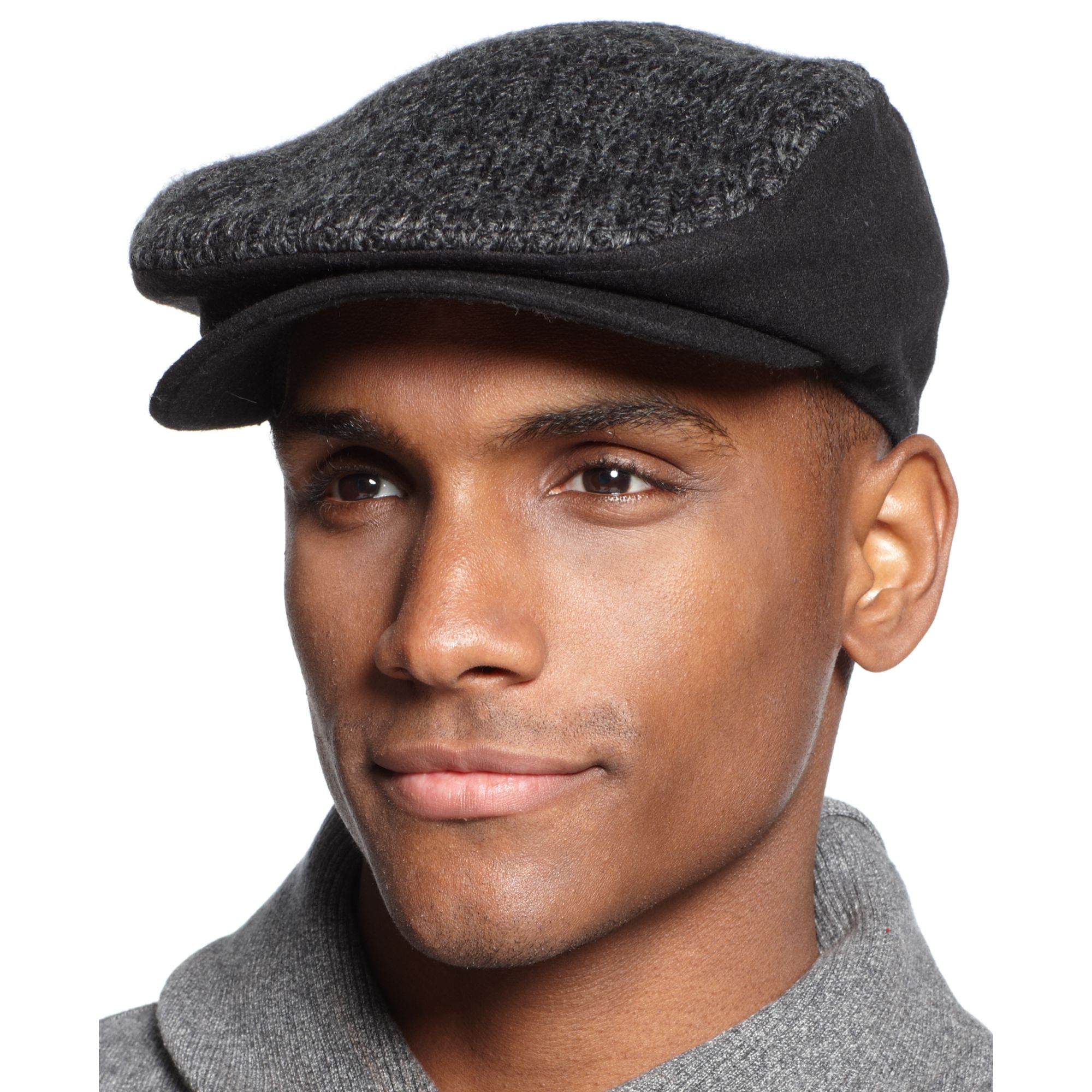Download Calvin Klein Ribbed Flat Cap in Charcoal Grey Heather/Black (Gray) for Men - Lyst